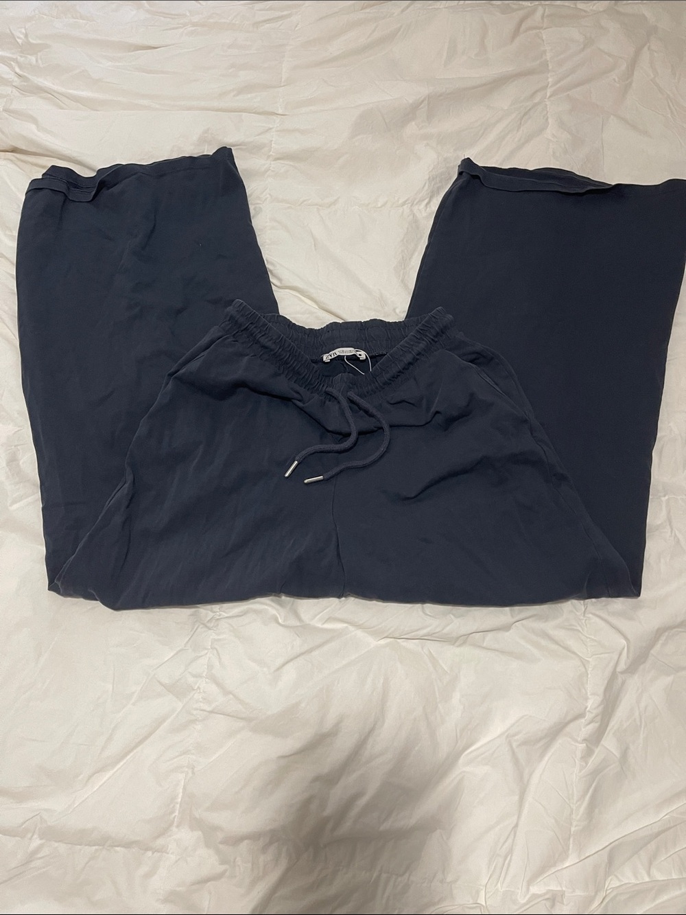 Zara Men's Dark Navy Drawstring Sweatpants